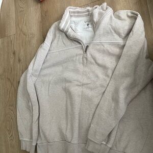 Arrow Gray Zip Up Sweater Soft Knit Casual